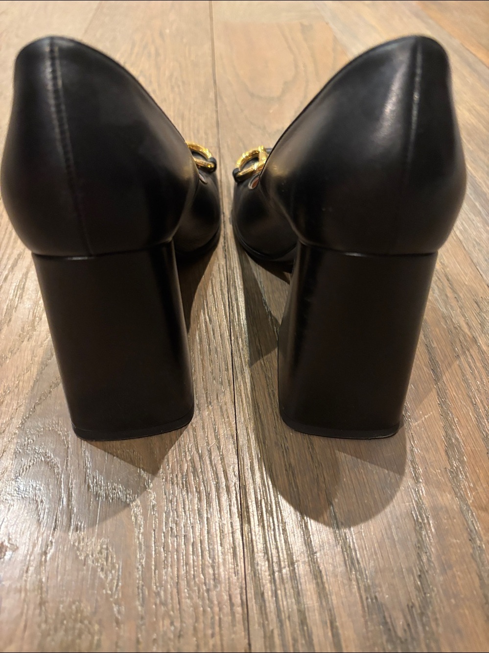 Gucci Women's Black Leather Horsebit Pumps 36 - Picture 5 of 8